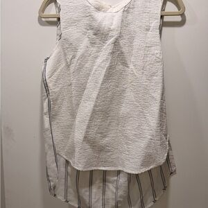 BCBGMaxAzria White and Black Striped Tank Top 0027